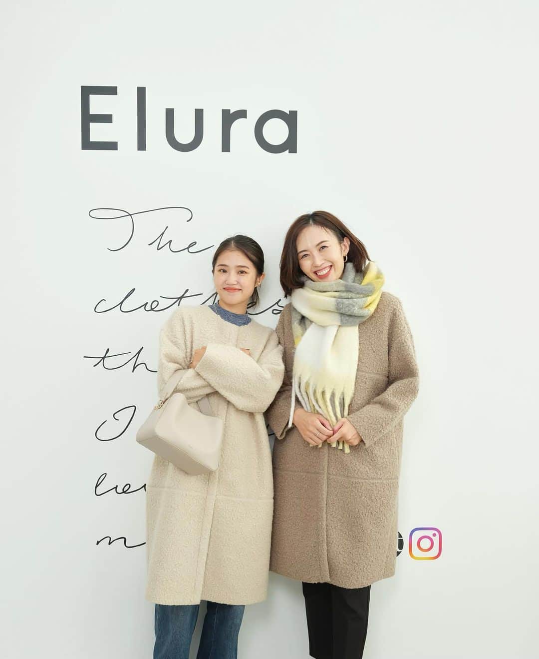 篠原菜月のインスタグラム：「『大人女性の悩みに効く服』  @elura_official の秋冬展示会へ！ ⁡ お仕事で着用できそうなきれいめアイテムがたくさん😍❣️体型カバーできる服も多くて産後の私にとって特にうれしい発見でした。 今回の秋冬シーズンはパーソナルカラー対応ニットと骨格診断対応シリーズで展示されていたので選びやすかったです。 ⁡ 骨格ナチュラルさんにおすすめのワンピースとブルゾンをオーダーしたので楽しみ！ ⁡ 試着させていただいたボアコートもかわいくて♡ 8,800円というお値段にも驚！ ⁡ @ym_tommy さんと📷🫶 皆さんとわちゃわちゃ楽しかった〜🫶  #Elura#エルーラ#秋冬展示会#Elura2023AW#大人の悩みに効くコーデ#2023AW#秋冬コーデ#パーソナルカラー#パーソナルカラー診断#骨格診断#骨格診断ナチュラル#パンツコーデ#ボアコート#きれいめコーデ#お仕事コーデ#通勤コーデ#休日コーデ」