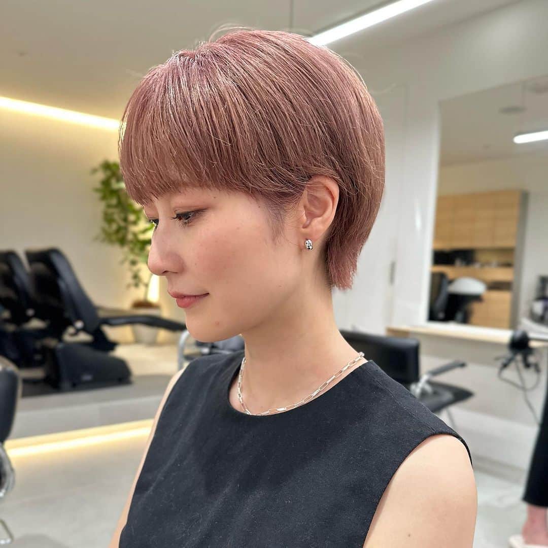 今泉孝記さんのインスタグラム写真 - (今泉孝記Instagram)「#ピンクベージュ  1ブリーチのカラーとショートヘア」9月3日 21時24分 - takanori_imaizumi