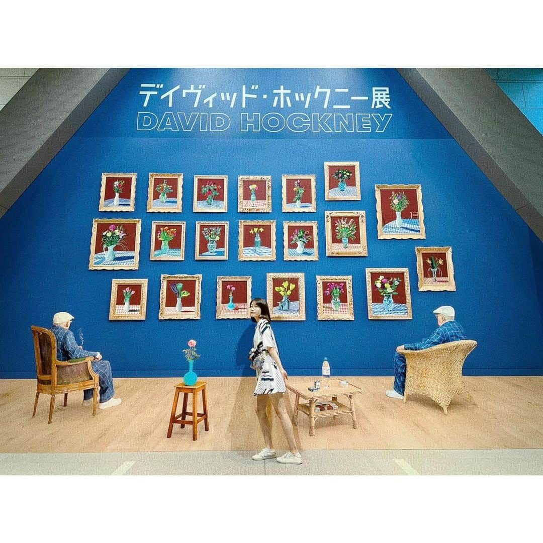 橘美緒のインスタグラム：「デイヴィッド・ホックニー展 私は絵のセンスも知識も全くないんだけど、素敵だったな〜。」