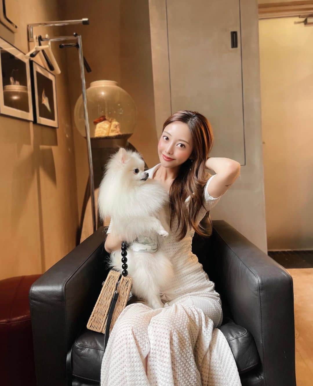 橋本恵里花のインスタグラム：「@i2.cafe 🐶🥣💭」