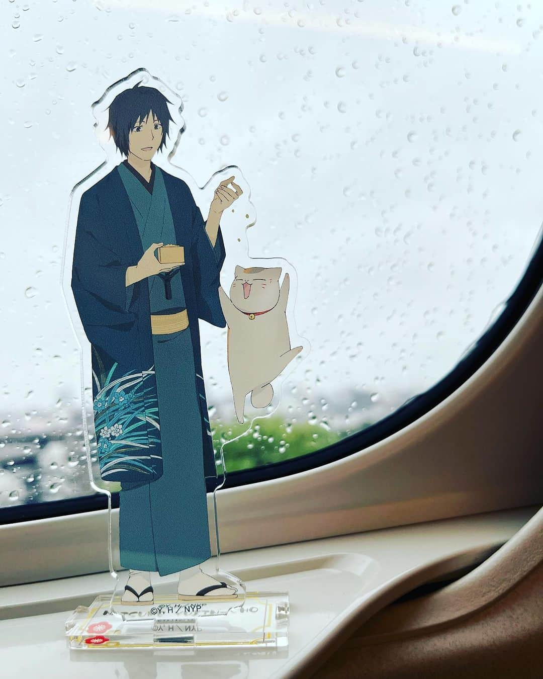 堀江一眞さんのインスタグラム写真 - (堀江一眞Instagram)「「久しぶりの雨だな、先生。恵みの雨になるといいな。」  「よし、めでたい！酒だ、酒だ〜！にゃんにゃん♪」  #田沼要 くん #ニャンコ先生」9月4日 7時58分 - kazuma.horie