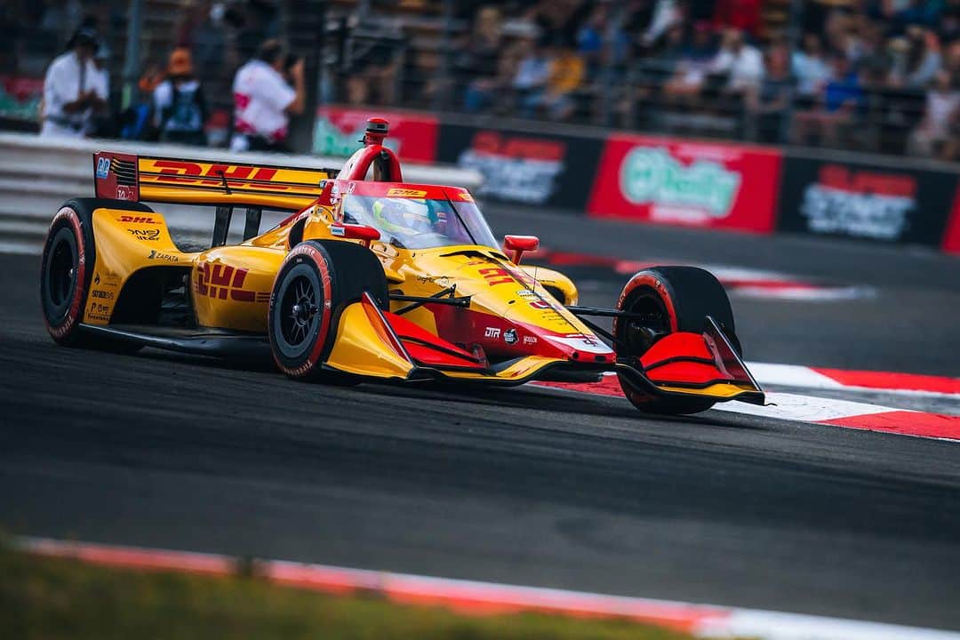 ロマン・グロージャンのインスタグラム：「No much we could do today. Got damage on lap 1 and had to retire the car. Onto the last one in Laguna Seca」