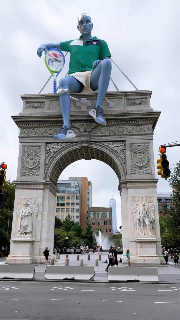 カロリナ・プリスコバのインスタグラム：「Serving up style. For the season’s final grand slam in NYC, FILA introduces the Heritage Collection and Mondo Forza tennis shoe.」