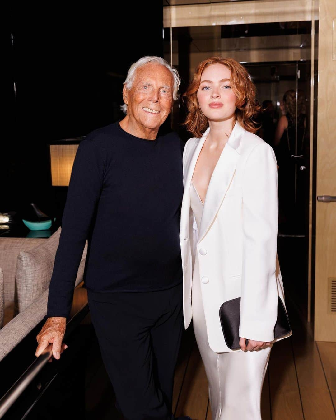 Armani Beautyさんのインスタグラム写真 - (Armani BeautyInstagram)「Memorable moments. Mr. Armani welcomed the Armani beauty Faces, GEN A Collective and special guests at an exclusive cocktail hosted on his yacht in Venice.  @sadiesink_, @sydney_sweeney, @regejean, @gretaferro, @adriaarjona, @madisinrian, @camimendes, @hichasestokes, @lukasgage, @miguelangelsilvestre   @GiorgioArmani  @labiennale  Credits: @germanlarkin, @sgpitalia   #Armanibeauty #Armanimakeup #BiennaleCinema2023 #Venezia80 #GiorgioArmani #GAOneNightOnlyVenezia #SadieSink #SydneySweeney #RegeJeanPage #GretaFerro #AdriaArjona #MadisinRian #CamilaMendes #ChaseStokes #LukasGage #MiguelAngelSilvestre」9月4日 2時19分 - armanibeauty