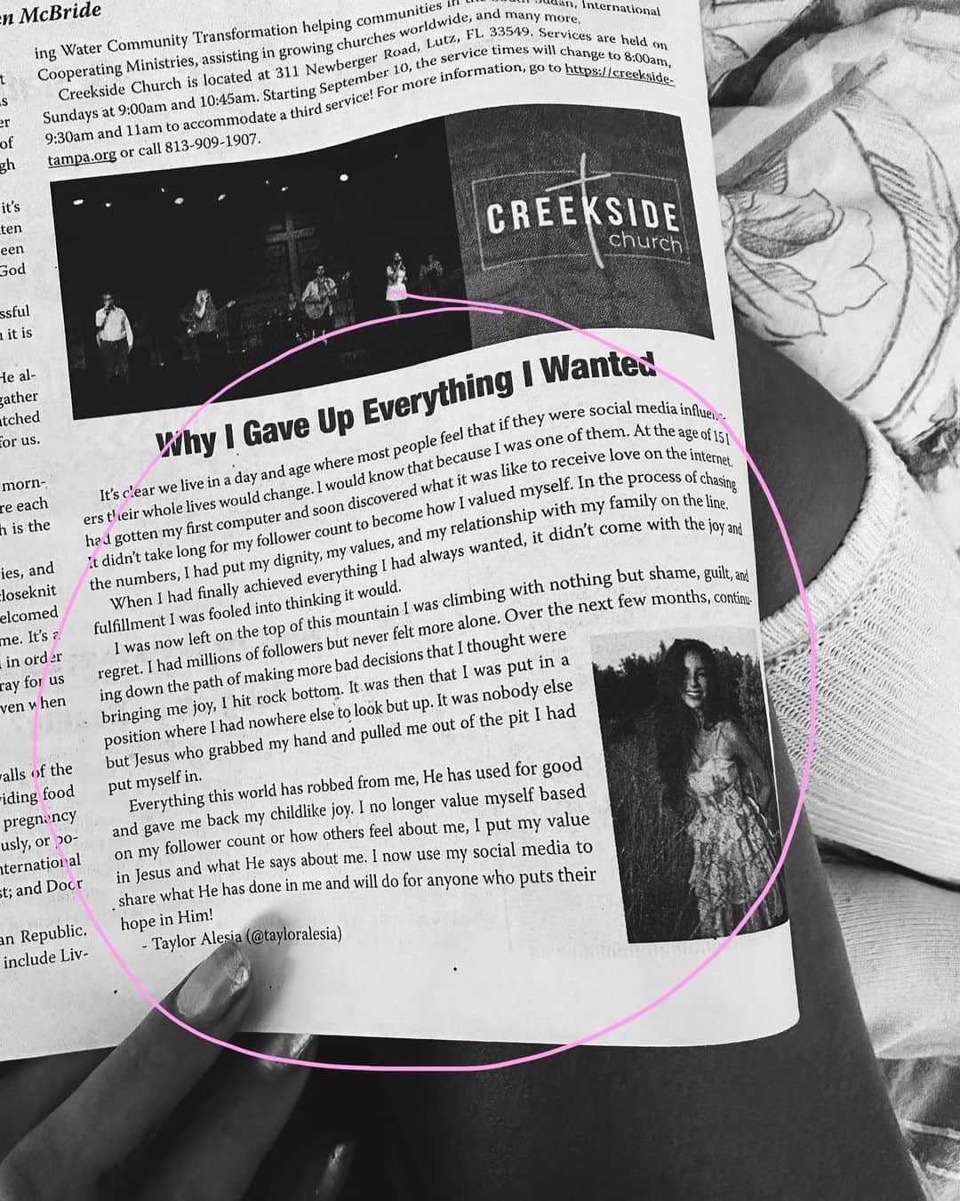 テイラー・アレシアのインスタグラム：「breaking news 🤨🗞️」