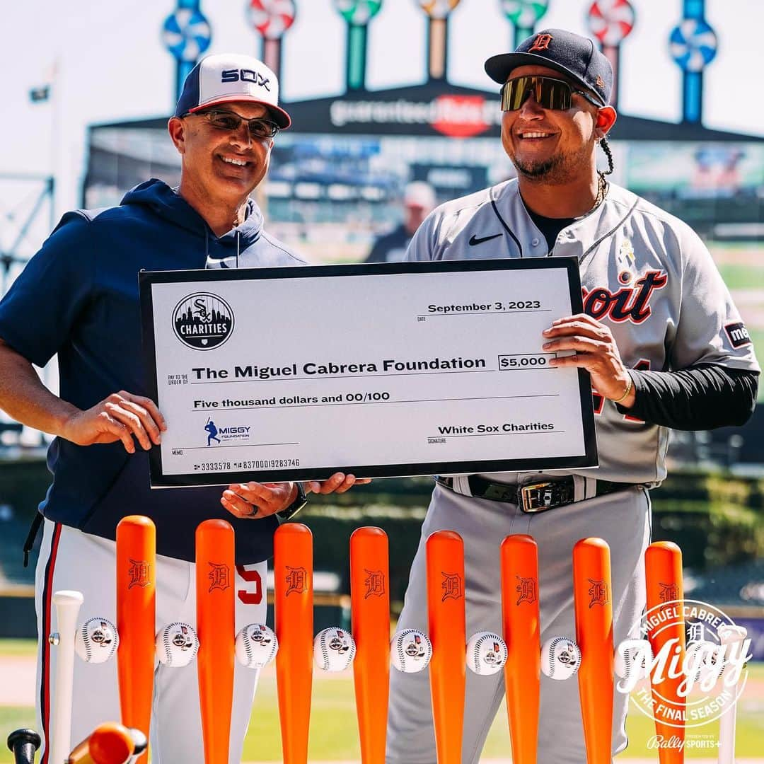 ミゲル・カブレラさんのインスタグラム写真 - (ミゲル・カブレラInstagram)「Thank you, @whitesox! #GraciasMiggy」9月4日 3時23分 - miggy24