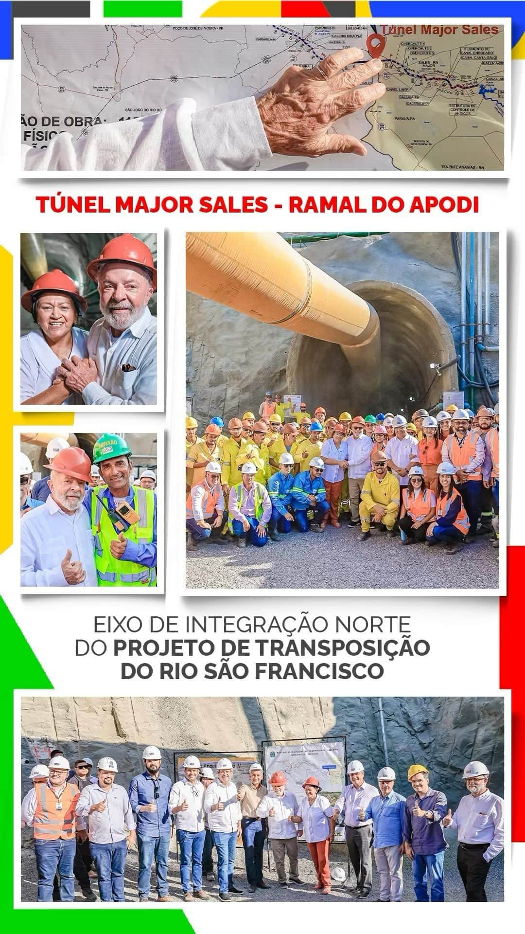 ジルマ・ルセフのインスタグラム：「Nosso governo veio para tirar do papel as políticas públicas que melhoram a vida de todos. As obras para a transposição do Velho Chico vão beneficiar milhares de brasileiros. É água para quem mais precisa.   🎥 Audiovisual/PR」