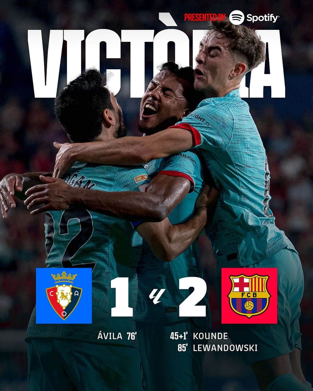FCバルセロナさんのインスタグラム写真 - (FCバルセロナInstagram)「WIN. Tres punts fora de casa! 🔥」9月4日 5時58分 - fcbarcelona