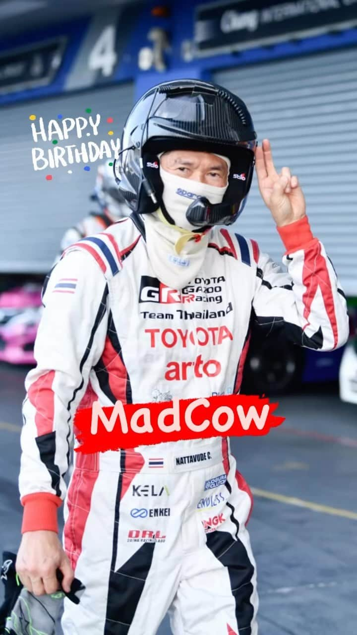 Toyota team thailandのインスタグラム：「เรามันก็เท่ซะด้วย Happy Birthday our Mighty MADCOW🐮🔥」