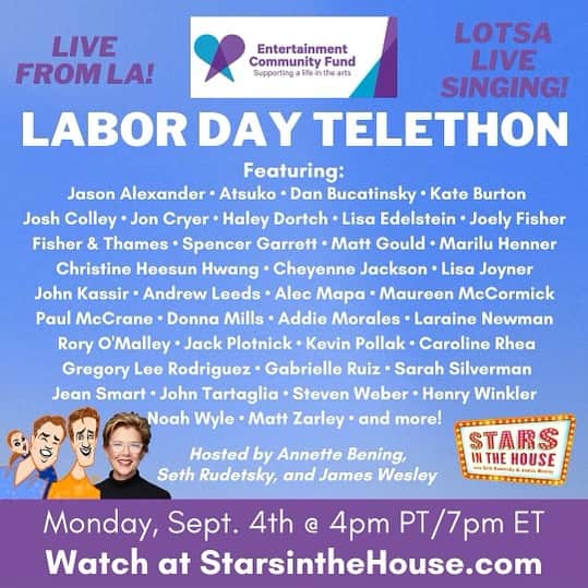 リサ・エデルシュタインのインスタグラム：「Today we will be raising money for the myriad of entertainment folks affected by the strike! Please tune in! Xxx #union #unionstrong @sagaftra @wgastrikeunite @wgawest」