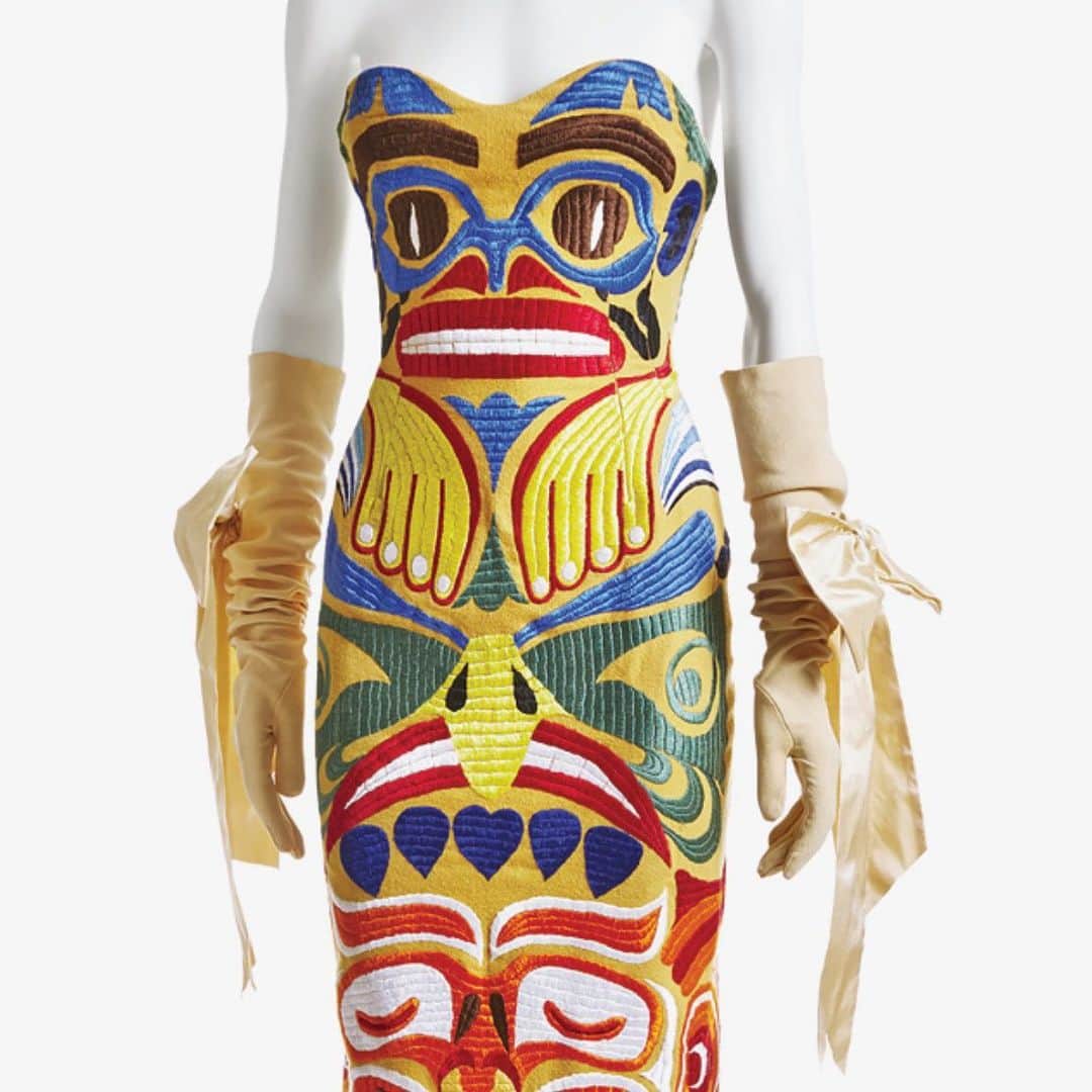 のインスタグラム：「An iconic Isaac piece, the Totem Pole Dress graced the cover of Time Magazine in 1991 and remains one of the most influential designs to date.」