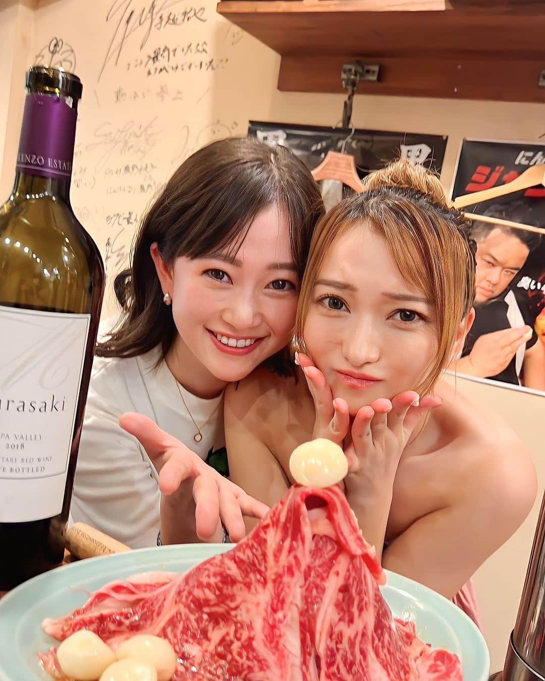 鎌田ひかりのインスタグラム：「お肉に興奮の舞🤩 @yopi0117  #よぴ先生」