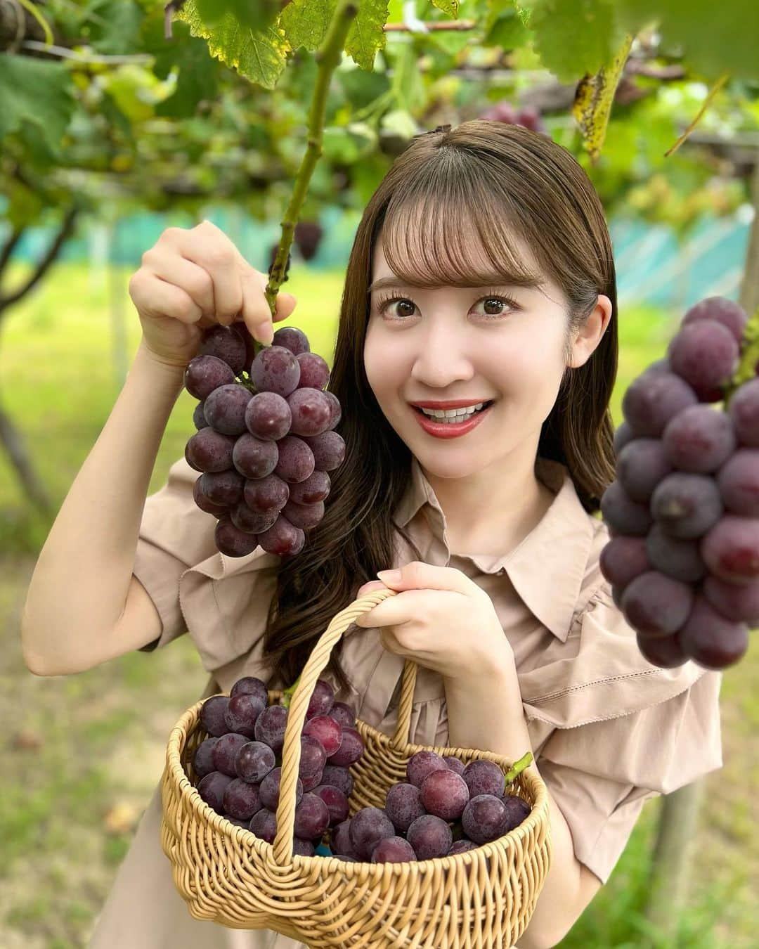 沢井里奈さんのインスタグラム写真 - (沢井里奈Instagram)「⠀ ⠀ 毎年恒例のぶどう狩り🍇✨ 甘くて美味しかった🥹💕💕 ⠀ ⠀ #ぶどう狩り #🍇」9月4日 19時55分 - sawairina