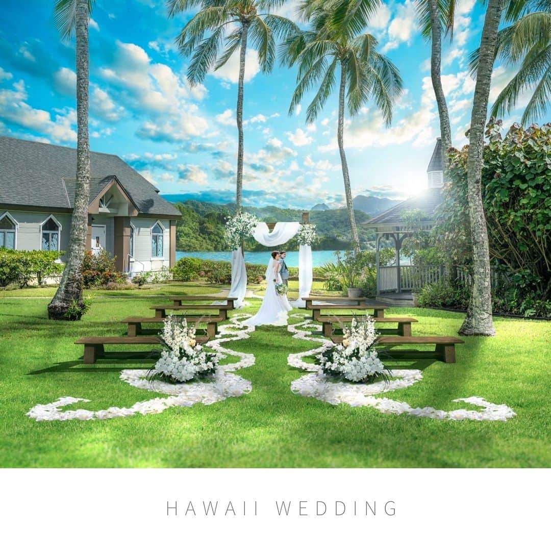 ワタベウェディングさんのインスタグラム写真 - (ワタベウェディングInstagram)「ハワイウェディング「ザ・プライベート・ガーデン アロハ・ケ・アクア」が2024年1月にリニューアルオープン🌴🌺  自然と愛が育む「愛」の聖地へ。古き良きハワイで過ごす大人のウェディング♡ -----------------------------------------------  ハワイ・オアフ島カネオヘエリアの “チャペル挙式”と“ガーデン挙式” ２つのスタイルから選べる人気挙式会場 「ザ・プライベート・ガーデン アロハ・ケ・アクア」がリニューアル！  「ザ･プライベート･ガーデン アロハ･ケ･アクア」は、 ワイキキの喧騒から離れ、 深遠な静けさと雄大な自然の中に包まれた カネオヘエリアにあります。  「カハルウ・フィッシュポンド」の湖を 取り囲む広大な敷地は、 永遠の愛のシンボル「ハート」に まつわる物語が伝わる神聖な場所です。  今回のリニューアルでは、 伝統にトレンドを掛け合わせ、 “古き良きハワイ”でゆったりとした時を過ごす 「大人ウェディング」が叶う会場へと生まれ変わります。  チャペル挙式会場「アロハ・ケ・アクア チャペル」は、 厳粛さと気品を併せ持つ、 伝統要素を色濃く反映した空間へ。  木のぬくもりを感じる空間を活かした 重厚な雰囲気の中に 華やかなホワイトの装花をふんだんに取り入れ、 バージンロードを彩ります。  レトロで落ち着いた内観に、 窓から幻想的な光が差し込み、 おふたりを凛と輝かせます。  ガーデン挙式会場 「アロハ・ケ・アクア カハルウ・グローブ」は、 ダイナミックな自然を活かした空間へとリニューアル。  バージンロードの先に広がる 空・山・緑の色が映え渡るよう、 シンプルなホワイトの装飾を取り入れることで、 コントラストの美しさが際立ちます。  挙式後には、 豊かな緑と湖を見渡せる敷地内のパーティ会場 「ポハイケ・アロハ・ガーデン」や、 ワイキキの海を間近に感じられる 最高のロケーションにあるフレンチレストラン 「ミッシェルズ・アット・ザ・コロニー・サーフ」で ハワイの絶景に囲まれながら、 パーティをお楽しみいただけます♪  ※写真はイメージです ----------------------------------------------- #ワタベウェディング #watabewedding #リゾートウェディング #リゾート挙式 #結婚式 #プレ花嫁 #リゾ婚 #式場探し #卒花嫁 #ウェディング #プレ花嫁さんと繋がりたい #結婚式準備 #hawaiiwedding #ゼクシィ #ハワイウェディング #少人数婚 #少人数ウェディング #家族婚 #ハワイ挙式 #式場見学 #卒花レポ #ハワイ好きな人と繋がりたい #ガーデンウェディング  #アロハケアクアチャペル #アロハケアクア #アロハケアクアガーデン #アロハケアクアカハルウグローブ #子連れハワイ #ハワイ旅行 #hawaii -----------------------------------------------」9月4日 20時31分 - watabewedding