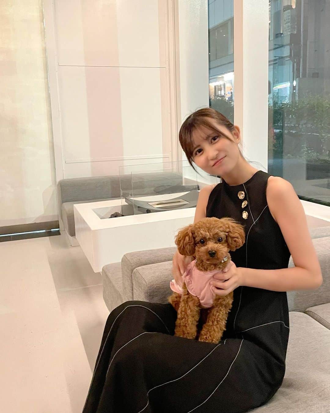 金澤有希のインスタグラム：「オフ会有難う御座いました！  わいわいゆっくりお話がしたいな とずっと思っていた空間。  その空間をオフ会で感じたくて やっと叶う事が出来た3日間でした  私は、今きゅ〜くるの現場に毎回いるし、なんなら、もぎりをしてるから前よりも簡単に会えるから みんなの中で、私が普通の女の子になってしまいそうで、どこか不安でした。  タレント業と裏方との両立は、 とっても楽しいし幸せです。 でも、みんなにとってはどうなのかな、、と。  とても難しい壁にひとりで勝手に ぶち当たっていました。  だから、チケット予約が入るたび 嬉しかったし 完売も本当に嬉しかったです。  私にとって色んな思いが詰まっていた3日間だったんだ。  ただわいわいする時間ではなく 大切で濃い時間にする！ そう思って用意しました。  だからこそ終えてみて 思うことは沢山あります。  今年中にまた何か出来たらいいな。 その時は、その瞬間は、 私の心をまた沢山沢山抱きしめて下さい。  へらへらしていますが 意外と弱くて、、。  でも、みんなに甘えるんじゃなく みんなを大切にできる人でいたい。 そう心に決めています。  たとえ私が忘れられても 私は、その瞬間を大切にしたい。  んー。忘れられないよう 推し変されないよう 頑張ります！！！！はい。  大好きで大切なみんなに 大好きで大切な愛犬を 会わせる事が出来て幸せでした！  可愛がってくれて 有難う御座いました！！！  年内にまた必ず何かやりましょう！」