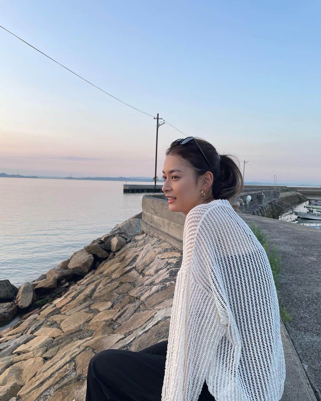 松本瞳のインスタグラム：「sunset mood⛵️」