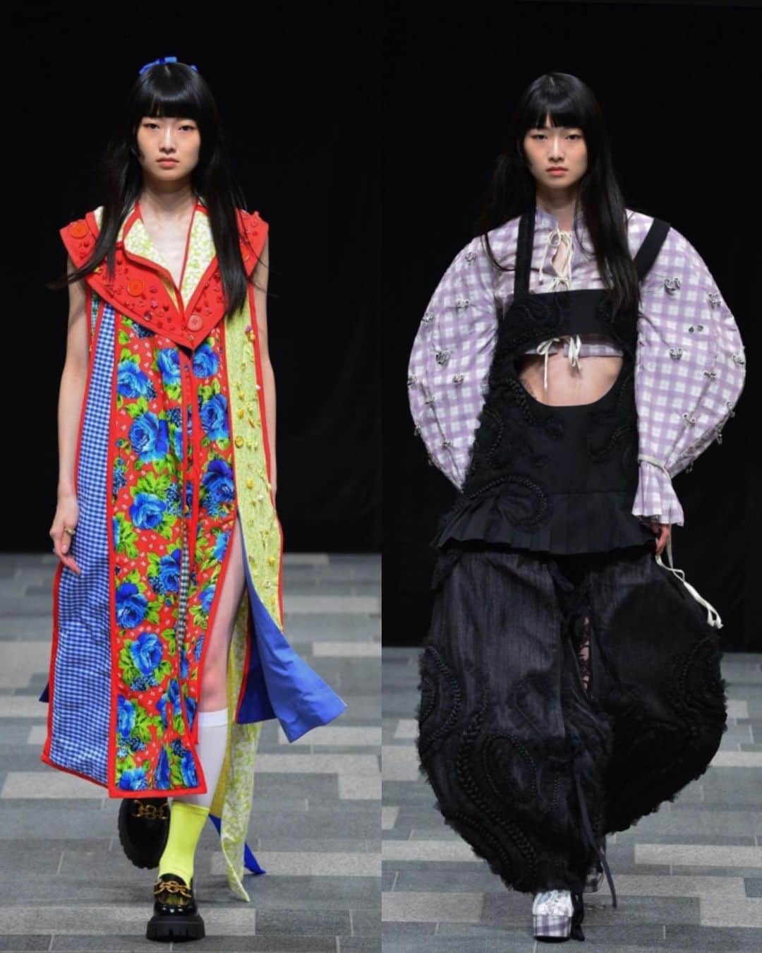 月山京香のインスタグラム：「. Rakuten fashion week Tokyo @globalfashioncollective ⛓️⛓️💥 @cedim  @rakutenfwt  #rakutenfwt」