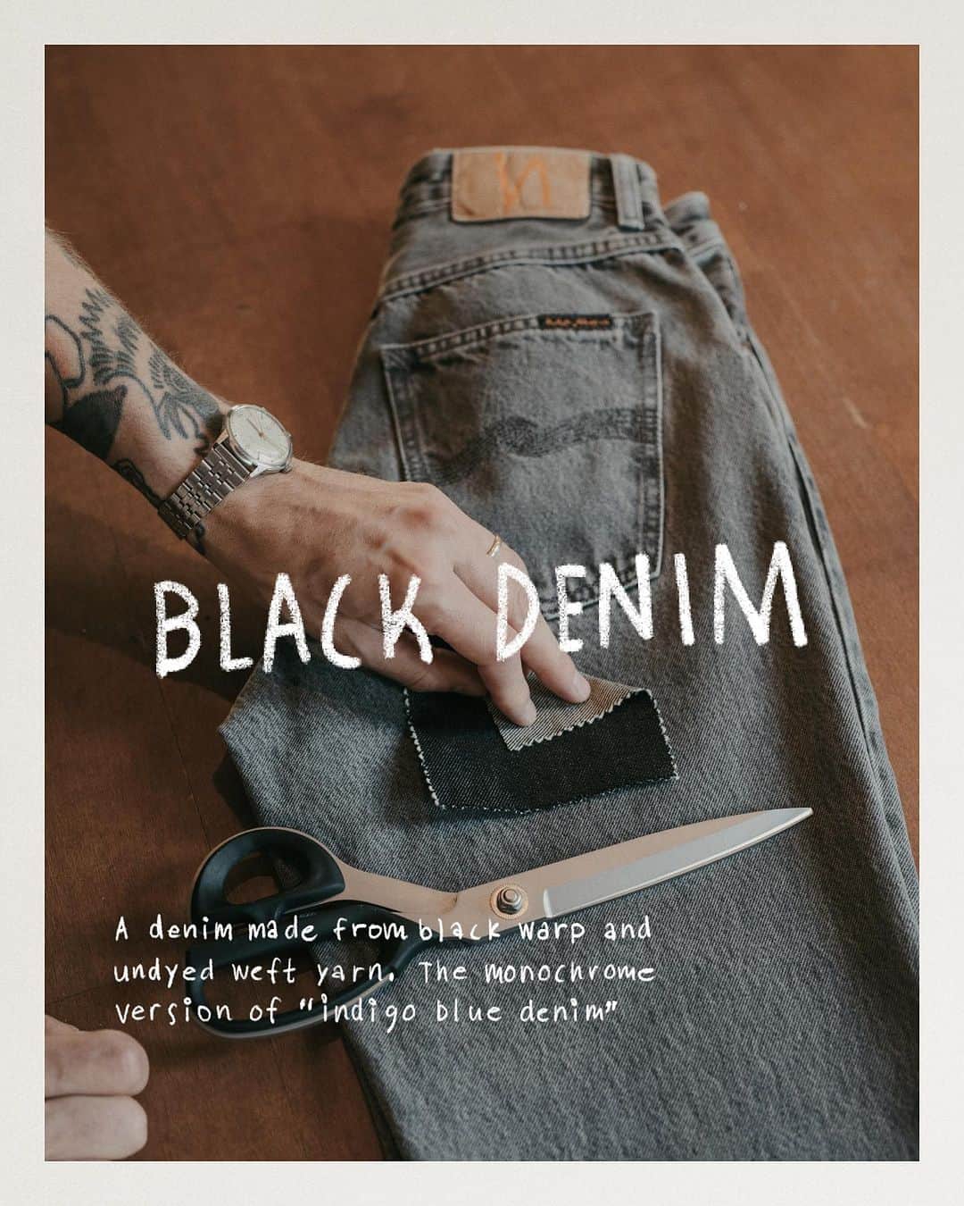 ヌーディージーンズさんのインスタグラム写真 - (ヌーディージーンズInstagram)「Step into the world of everlasting style with our comprehensive guide to black denim!!  #NudieJeans #BlackDenim #CreateTomorrowsVintage」9月4日 22時14分 - nudiejeans