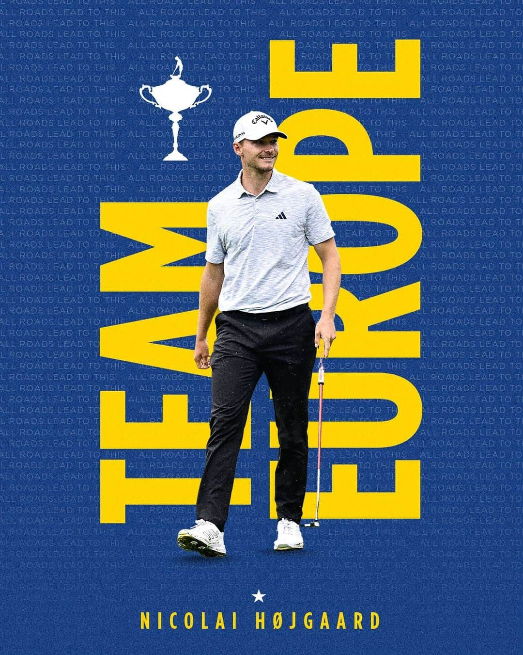 ルーク・ドナルドのインスタグラム：「A Ryder Cup debut in Rome for Nicolai! 🇩🇰 #TeamEurope」