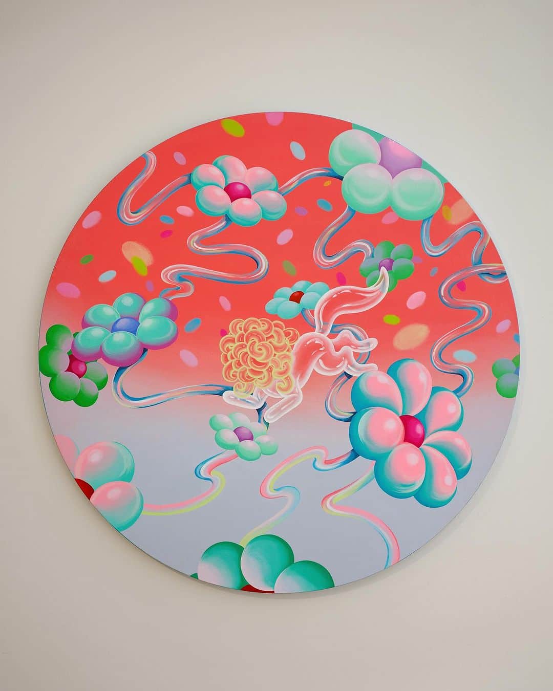 晴日のインスタグラム：「Shinning 80 cm acrylic on canvas  〰️SOLD〰️」