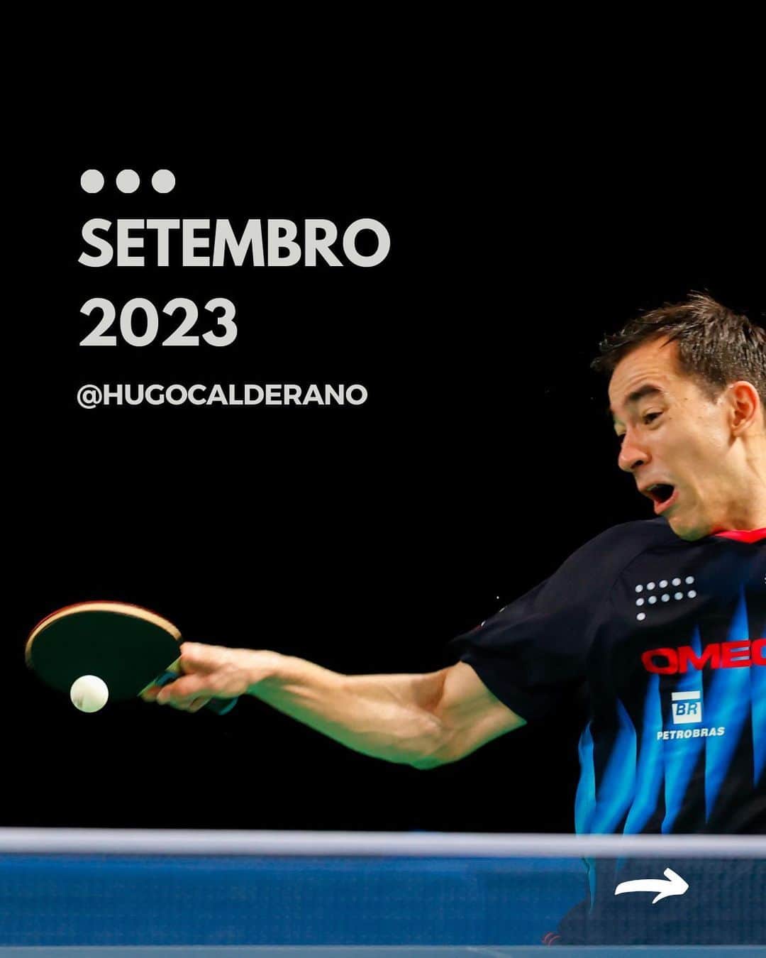 のインスタグラム：「🗓️ 09/2023  @xiom_global  @petrobras  @spinsightesndigital  @timebrasil  #BocomBBM #BolsaAtleta  📷  1-@abelardomendesjr | Time Calderano  2- @ttfliebherrochsenhausen  3- @wtt」
