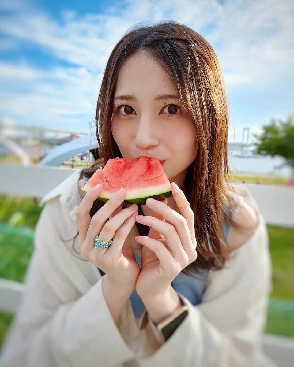 佐々木優佳里のインスタグラム：「🍉  夏の思い出！」
