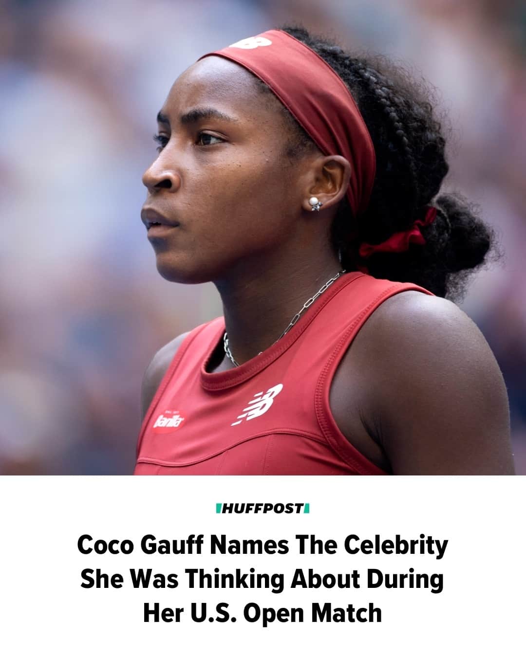Huffington Postさんのインスタグラム写真 - (Huffington PostInstagram)「Coco Gauff revealed in a post-match interview the one celebrity she was thinking about in her 3-6, 6-3, 6-0 win against Belgium’s Elise Mertens at Arthur Ashe Stadium in New York City.⁠ ⁠ “When I’m playing tennis, I think about a lot of things outside of tennis,” she said. ⁠ ⁠ She added: “I think a lot of different things, and honestly it keeps me relaxed. I don’t know if it’s a coping mechanism or what.”⁠ ⁠ She said she was honored by the presence of celebrities like the Biebers and Miami Heat star Jimmy Butler, who was also in attendance.⁠ ⁠ But when asked to name which celebrity would have her most star-struck if they attended, Gauff had only one person in mind.⁠ ⁠ Read more at our link in bio. // 📷️: Getty Images // 🖊️: Kimberley Richards」9月5日 0時10分 - huffpost
