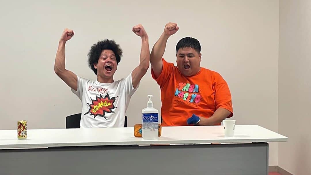 池田真一のインスタグラム：「あらびき団優勝の瞬間 マネージャーが撮ってくれてた！」