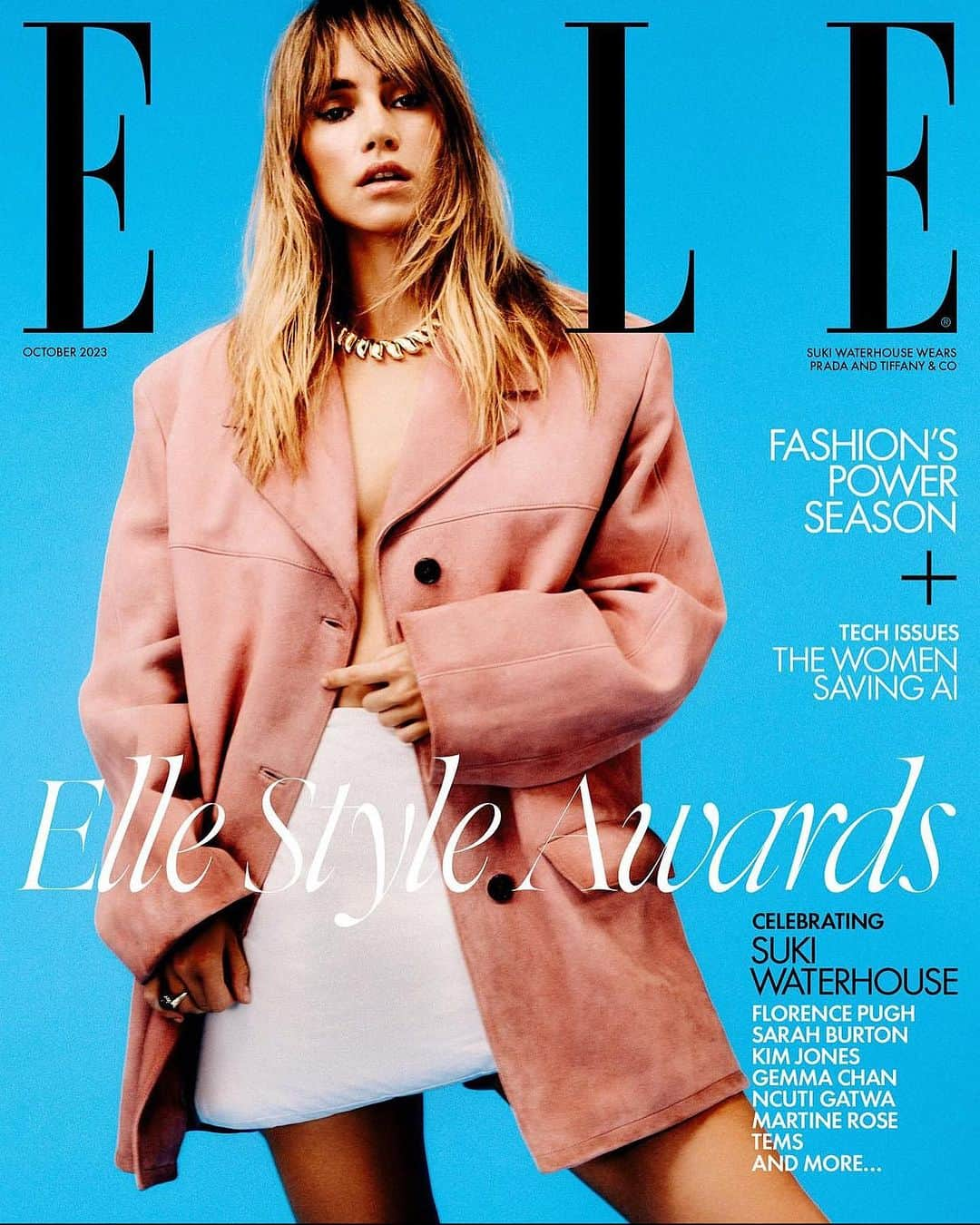 スキ・ウォーターハウスさんのインスタグラム写真 - (スキ・ウォーターハウスInstagram)「Elle September cover 🩵  Thank you to the amazing Elle team for making it happen!  Photos by @dannykasirye ❤️  Words by @lauraantoniajordan EIC @kenyahunt Stylist @jennedykennedy Hair @davidvoncannon Makeup @makeupvincent Nails @erihandanail Creative Director @tom_houseofusher Fashion Director @avrilmair Talent Director @lottielumsden Associate Editor @lenadecasparis Talent Editor @olivia__blair Producer @carlaholdforth On Set Producer @leoneioannou Styling Assistant @powelle__」9月5日 1時58分 - sukiwaterhouse