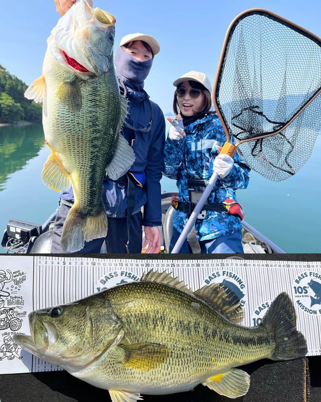 高本采実さんのインスタグラム写真 - (高本采実Instagram)「🎣 【琵琶湖バス同船実釣会】 トランスセンデンスガイドサービスとのコラボイベント！ 好評につき今年も日程限定で開催させていただきました‼️  デカバスが狙える５月、湖上で超絶賑やかな時間を過ごしました✨ ちょうど同時期にハックル10S'フォトコンテストin琵琶湖2023 @huckle_10s も開催中だったので お題のルアーでバス釣りも楽しみ、みんなでエントリーしました🎣🔥  そしたらまさかの私、タカモト当選しました！ ありがとうございます😂✨  それだけじゃなく！！！ 念願のビックベイト、ゴーストで自己記録更新🔥🔥🔥 「56cm、3340g」のデカバスちゃんでした！ まだまだロクマルへの道は長いですが頑張るぞっ！！！  嬉し楽しおもしろしな２日間、ありがとうございました🤩✨  自己記録更新タックル rod：KTX (GTプロトベイト) @transcendence_japan  reel：ビッグシューター @abugarcia_japan  handle：Gハンドル line：40lbフロロ snap：ファストスナップ @bkk_japan  lure：クラッシュゴースト @drtheadz  hook：SPEAR3/0 @bkk_japan   ⛴️ @bikkurimantkd   . . . .  #琵琶湖 #ブラックバス #バス釣り #バスボート #blackbass #bassfishing #トランスセンデンス #琵琶湖バス #ミックバスクラブ #デカバス #transcendence #大物ハンター #アングラー #fishinggirl #钓鱼 #高本采実 #あやみん #ayamistagram」9月5日 19時15分 - ayami__summer