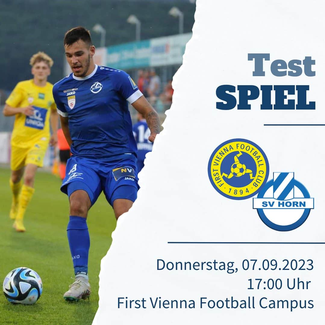 SVホルンのインスタグラム：「Wir nutzen die Länderspielpause für einen Test gegen den Ligakonkurrenten First Vienna.🌪️  🗓️ Donnerstag, 07.09.2023 🕕 17:00 Uhr 🆚 First Vienna FC 1894 🏟️ First Vienna Football Campus 🆓 Eintritt ist frei  Be part of it.🫶🏼   #länderspielpause #sinnvollnutzen #admiralzweiteliga #svh #letsgo #greifenan #wirschaffendas #zusammenhalten #auswärtsspiel #svhornfamilie #leidenschaftfussball #sportlandnoe #bepartofit」