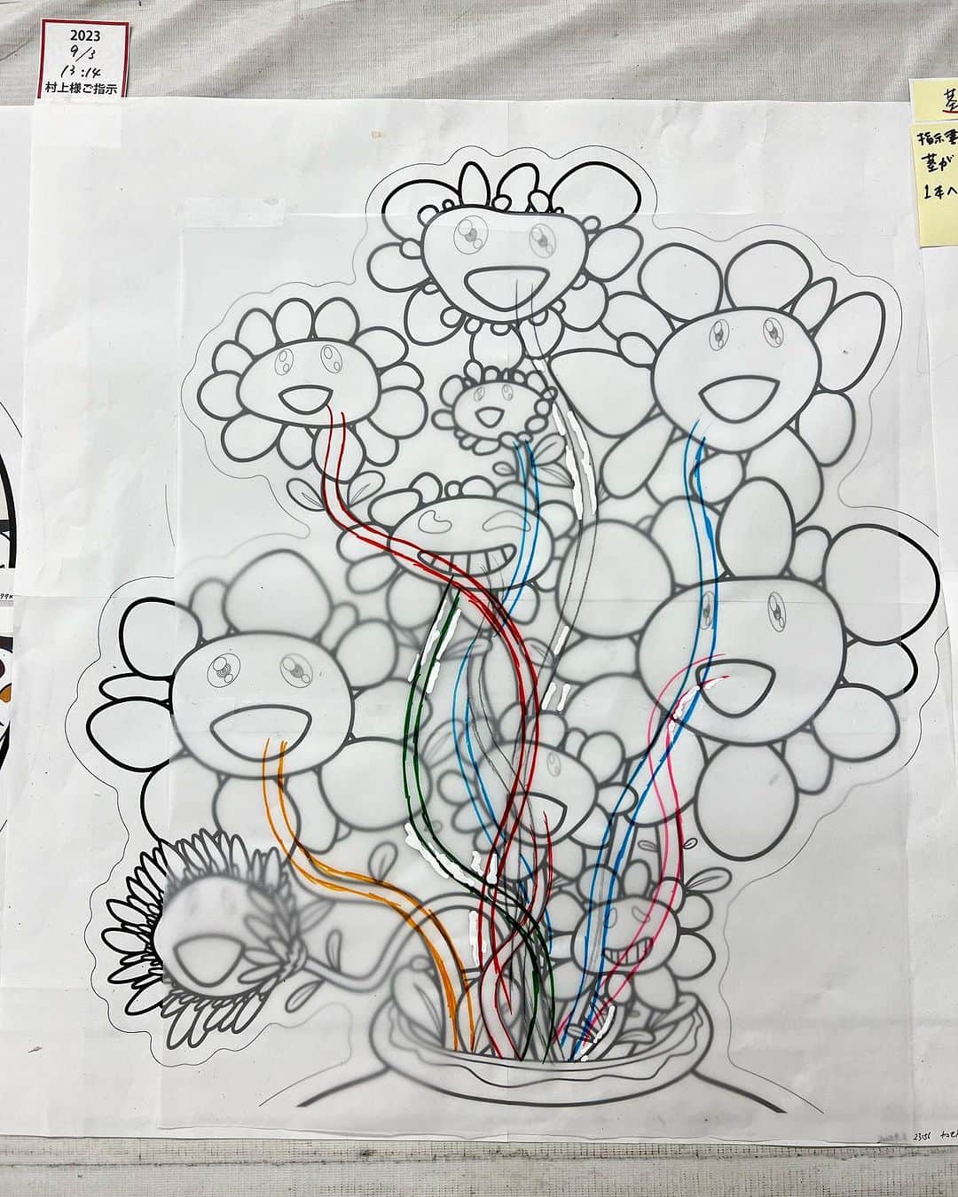 村上隆のインスタグラム：「repeat sketches」
