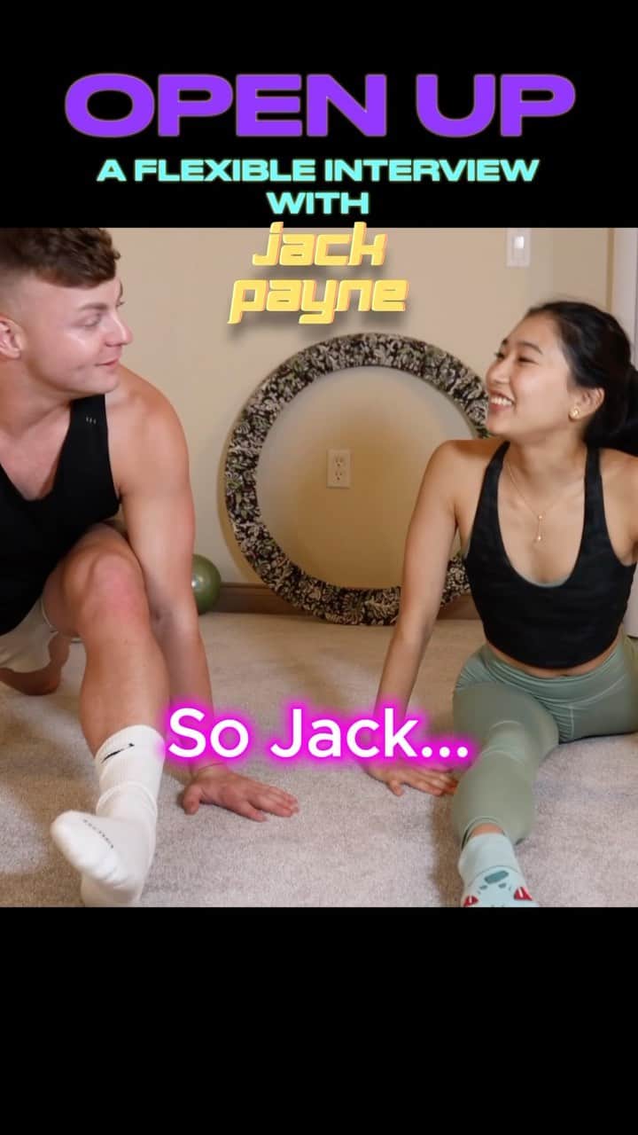 篠原枝令菜のインスタグラム：「New Open Up episode with @jackthepayne is out!! Watch us stretch and chat it up :)」