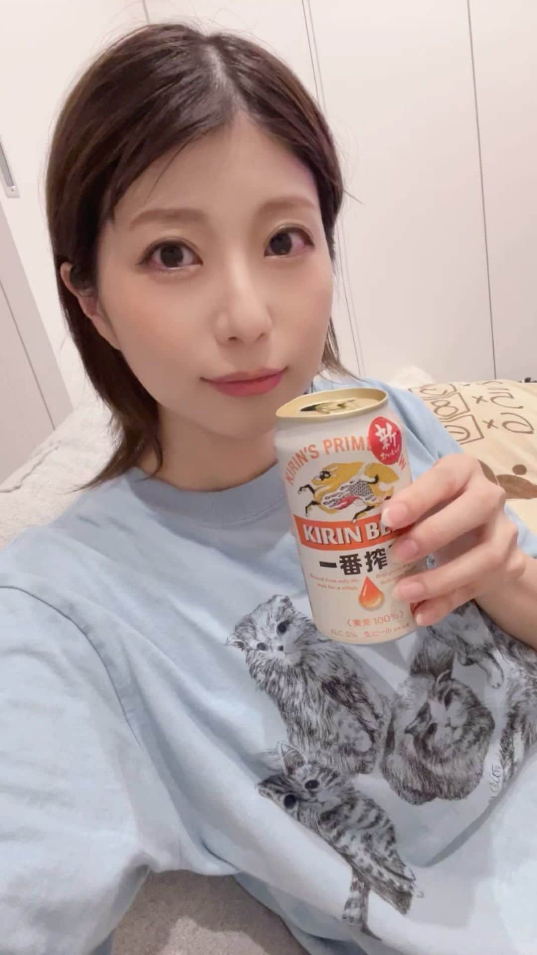 天野麻菜のインスタグラム：「ビール女子。3590」