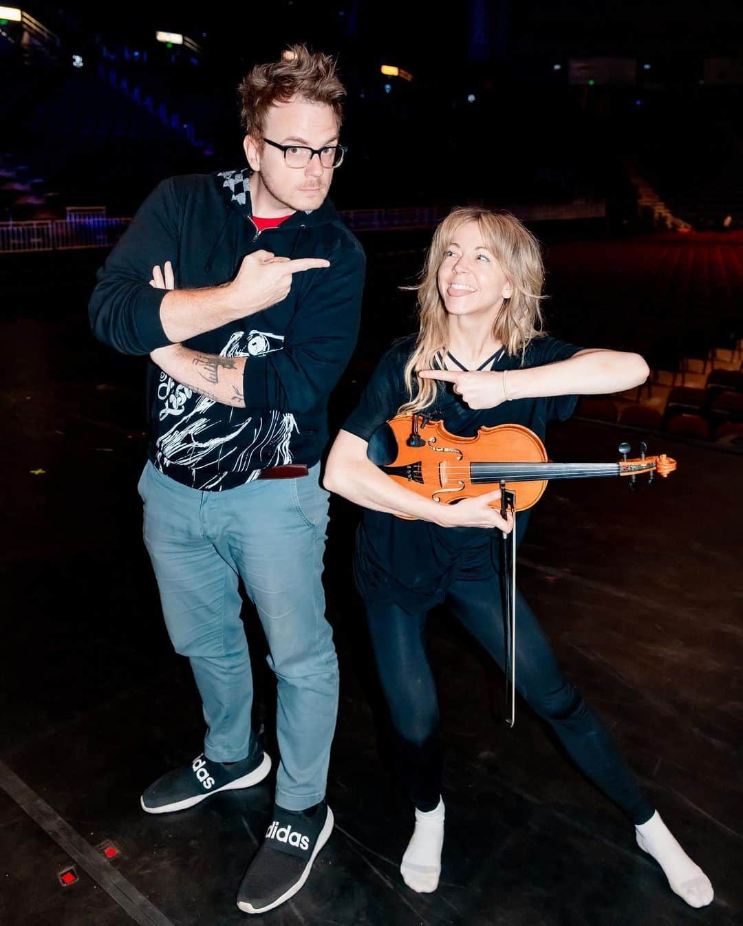 リンジー・スターリングのインスタグラム：「Miss this guy already. @thekidd1986 : brother, band mate, bestie.」