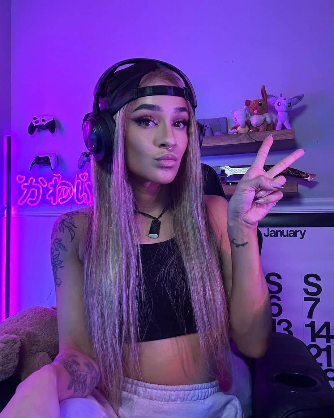 のインスタグラム：「hiiiii follow me on twitch gg sheeeeeeesh」