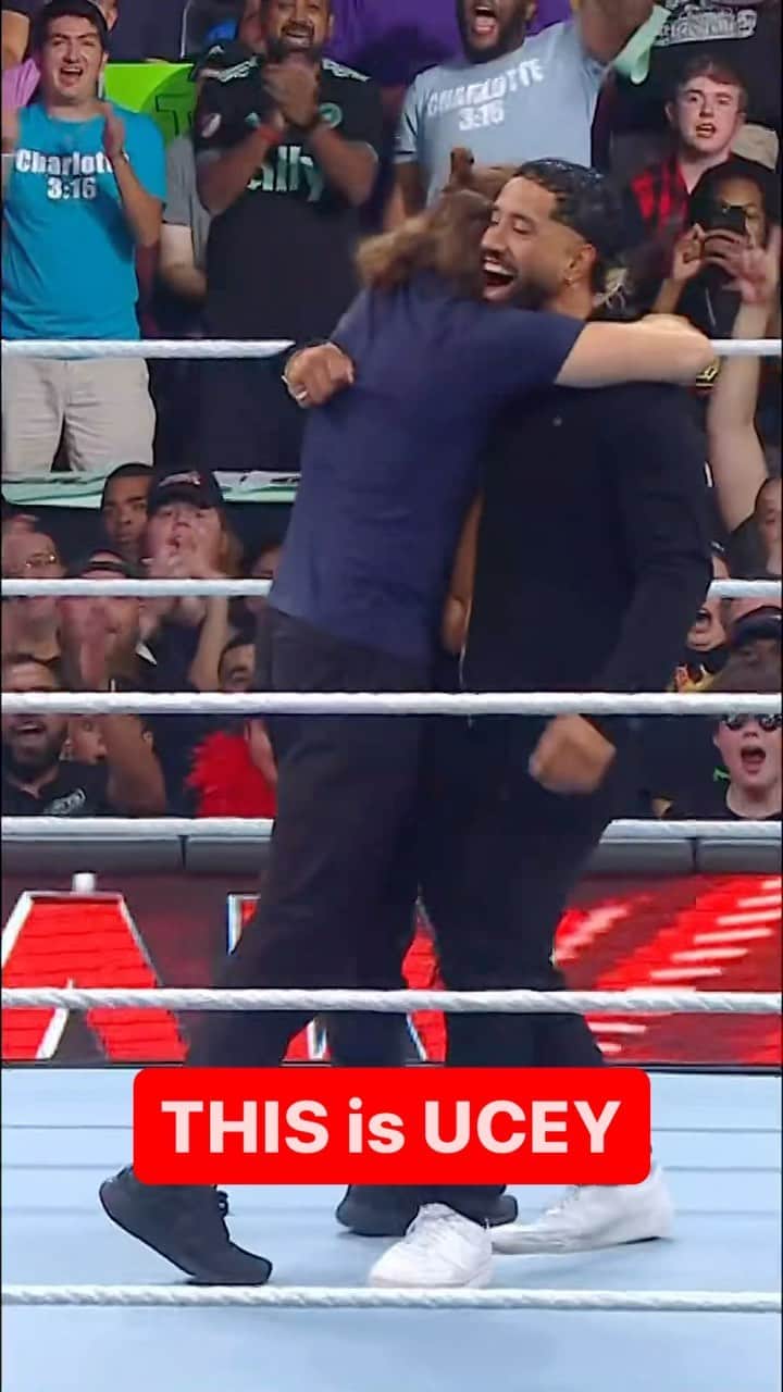 WWEのインスタグラム：「That right there… THAT is UCEY, my dawg. 🤝🥹 #WWERaw」