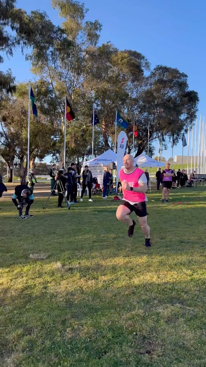 デビッド・ポーコックのインスタグラム：「Joining parliamentarians, staff, journos and Canberrans for the annual @aussportsfoundation pollie dash this morning.  The Australian Sports Foundation help raise funds for community sports clubs. Check out asf.org.au to learn more how your club can get involved.」