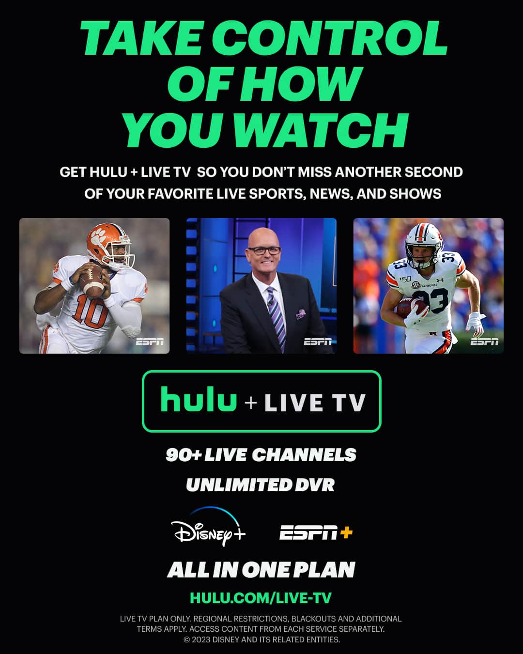 アメリカン・ブロードキャスティング・カンパニーのインスタグラム：「No long-term contract, no hidden fees, and no clunky cable box. Signing up is simple. Go to www.hulu.com/live-tv」