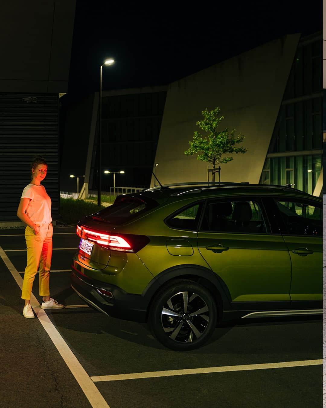 フォルクスワーゲンのインスタグラム：「We are out for a night drive.🏙️ #summernights #driving #vwtaigo #volkswagen #vw  The vehicle displayed shows optional equipment.」