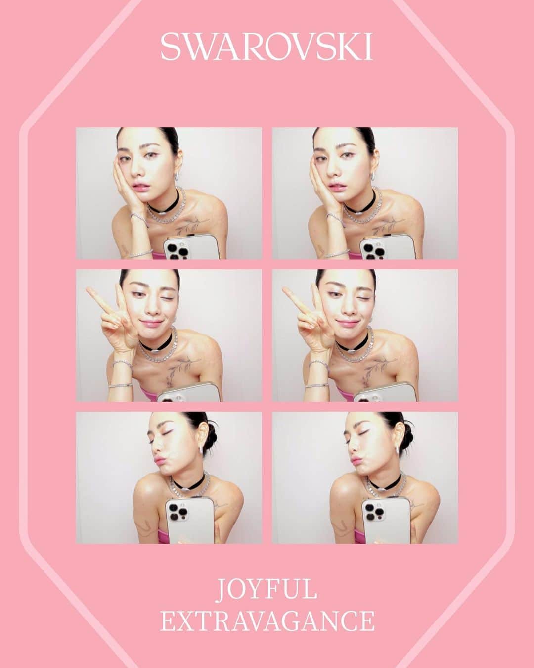 ナナ のインスタグラム：「기분좋은 날 🩷  @Swarovski #Swarovski  #Joyfulextravagance #繽紛璀璨」