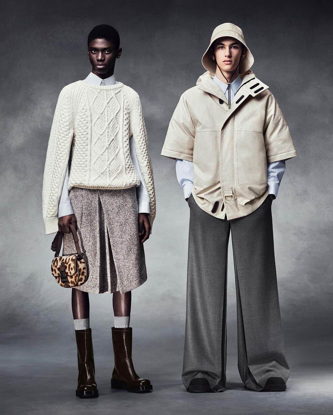LVMHのインスタグラム：「Check out @dior Winter 2023-2024 men’s collection.  From the Thames to the Seine, the great rivers of London and Paris reflect the idea of movement that inhabits the Dior Winter 2023-2024 collection dreamed up by @mrkimjones.   #LVMH #Dior」