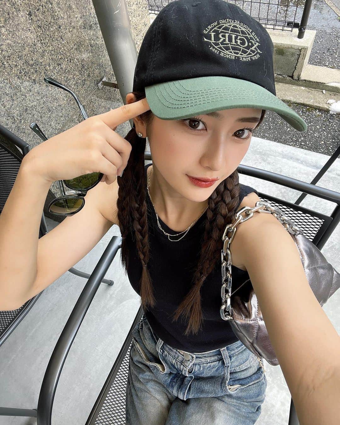 大西陽羽のインスタグラム：「ツイン編みしてもらった⸜🫶🏻⸝‍」