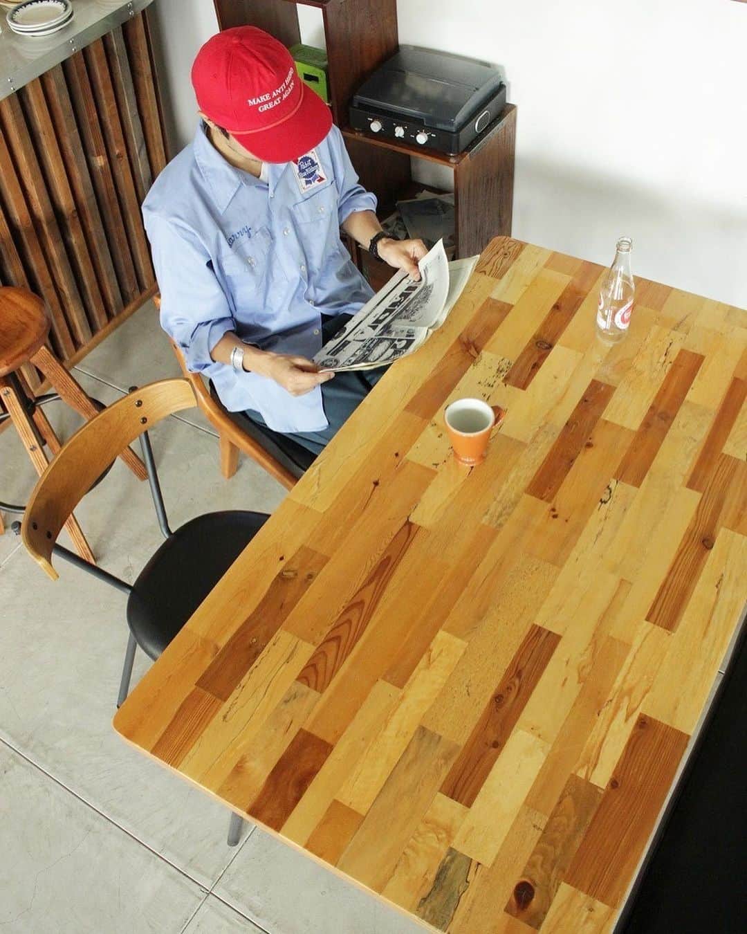 のインスタグラム：「original FURNITURE   ▪️DRIFTWOOD DINING TABLE  ▪️SIERRA CHAIR  ▪️SIERRA DINNER BENCH  ▪️GRANDVIEW CHAIR  ▪️IRVIN STOOL ▪️TROY OPEN SHELF  Contact:ACME Furniture MEGURO St. TEL:03-5720-1071 Email:acme-jsf@baycrews.co.jp  #acmefurniture #vintagefurniture」