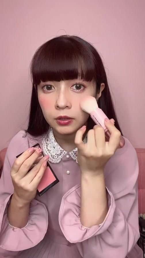 青木美沙子さん しまむら ヘアブラシ メイクブラシセット ピンク 紅
