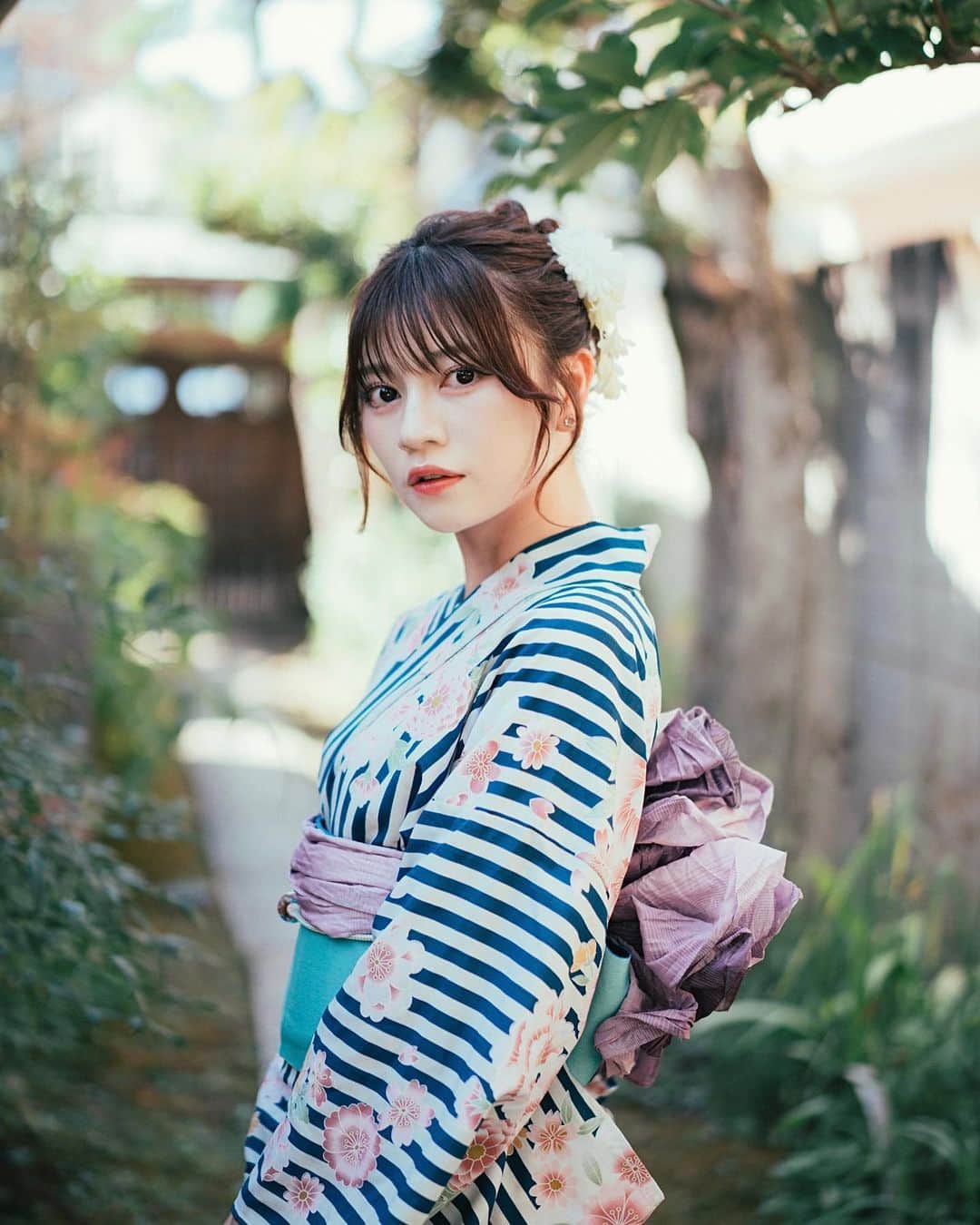 廣川奈々聖のインスタグラム：「夏が好きな理由、沢山ある🐈💭🍧 ⁡ ⁡@shimom_camera  ⁡  #浴衣 #夏の思い出 #yukata #portrait」