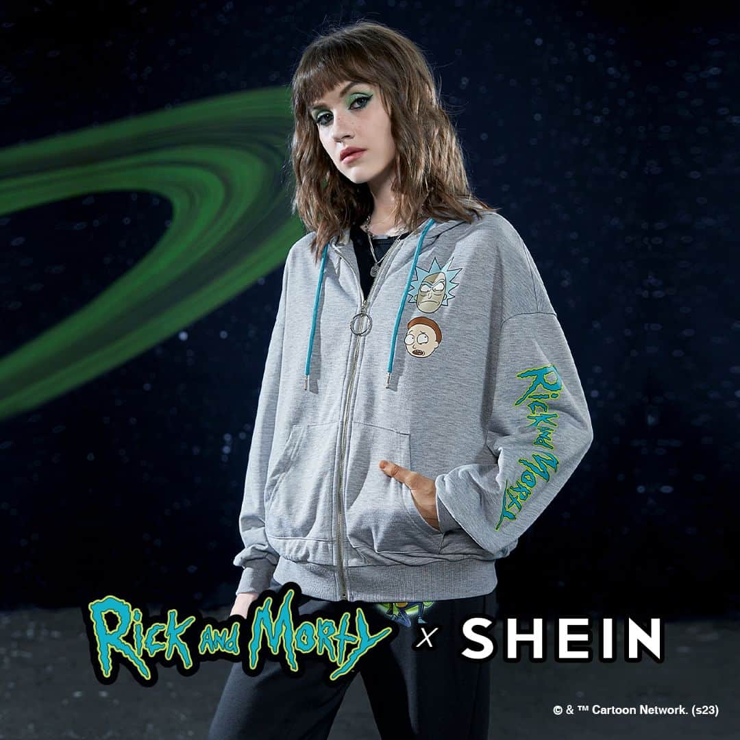 SHEINのインスタグラム：「Gear up for an adventure 🧭🌟👕 with the Rick and Morty x SHEIN fashion collection.  #rickandmortyXSHEIN #SHEINCollabs #SHEIN #rickandmorty  *P.S. Only available on US/CA/MX/BR/CL/MY/TH/PH/SG/JP/TW/ASIA/AU/NZ/ZA/IL/AR/BH/OM/KW/QA/SA/UAE/MA/EG/UK/FR/DE/IT/ES/NL/PL/PT/SE/CH/EUR/EUQS/VN」