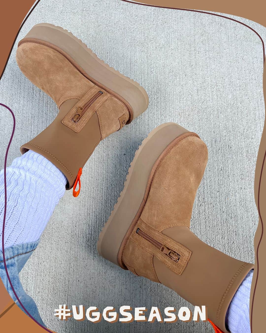アグのインスタグラム：「When your Classic Dipper becomes the main event, you know it's #UggSeason.  📸: @aissatatdiallo   #Ugg #UggPlatforms #UggBoots」