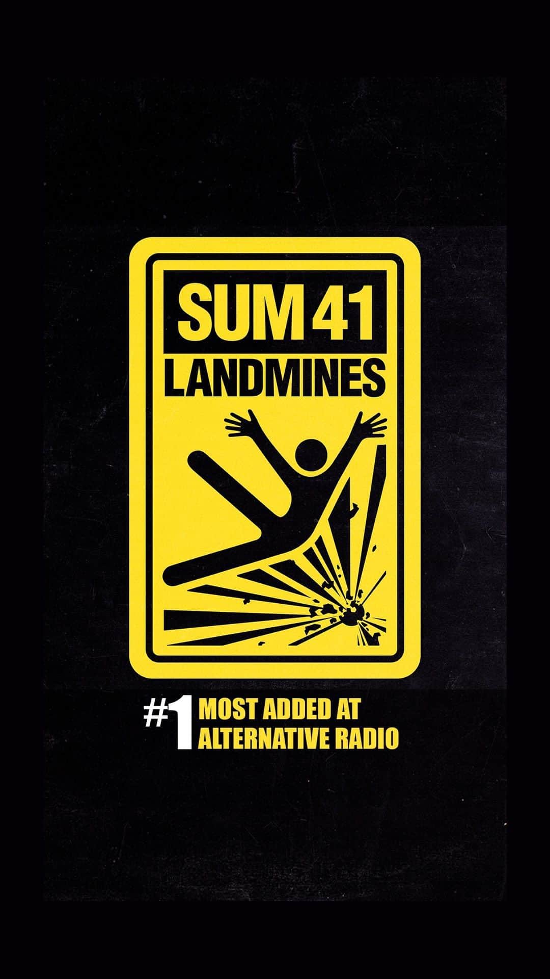 Sum 41のインスタグラム：「“Landmines” is the “#1 most added track at Alternative Radio in the US! Thank you to all of the skumfuks who helped make this happen!」