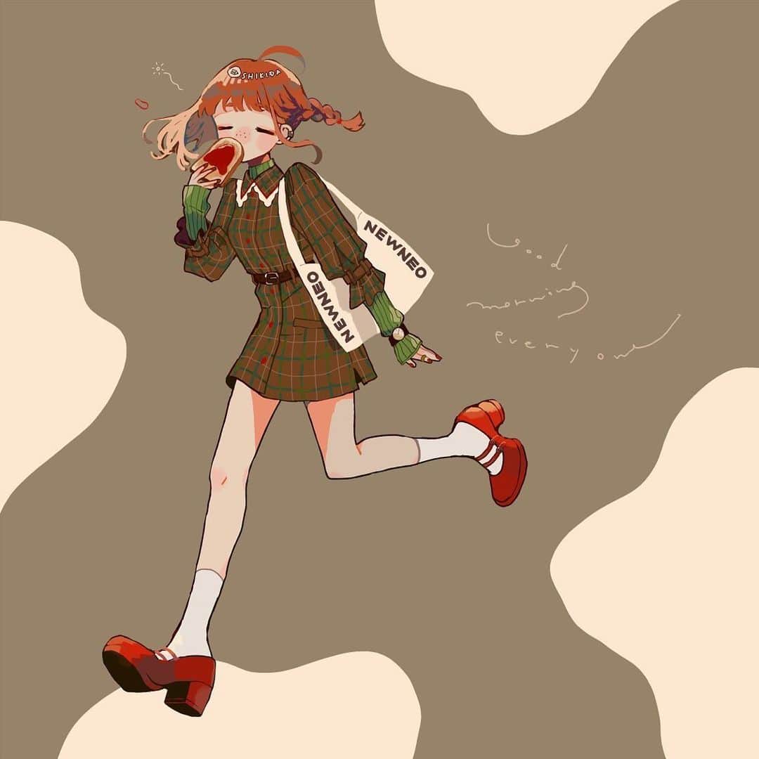 色田のインスタグラム：「秋色大好きすぎる  #illustration #art #イラスト #イラストレーター #イラストレーション #いらすとぐらむ」